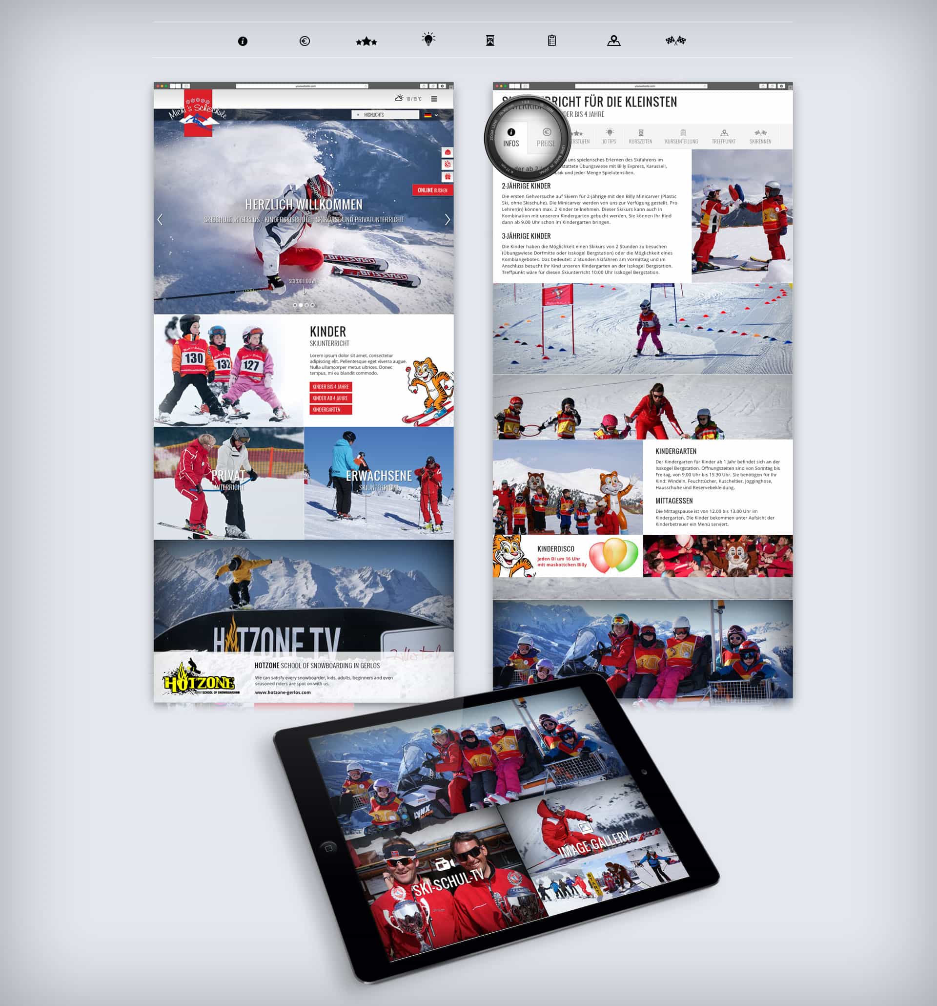 Webdesign für Skischule in Österreich
