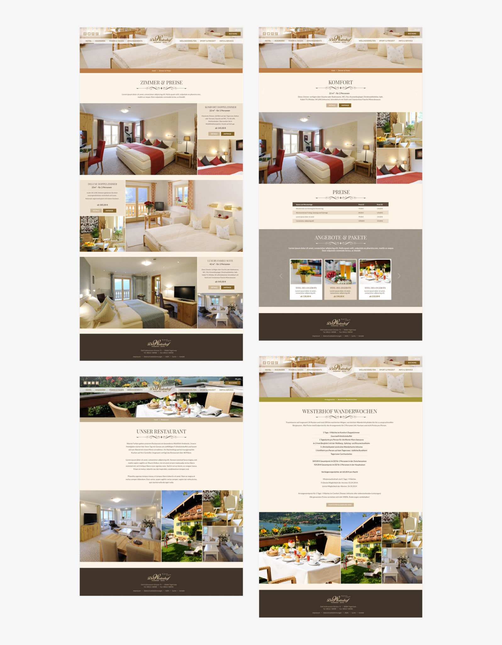 Webdesign für Hotel am Tegernsee