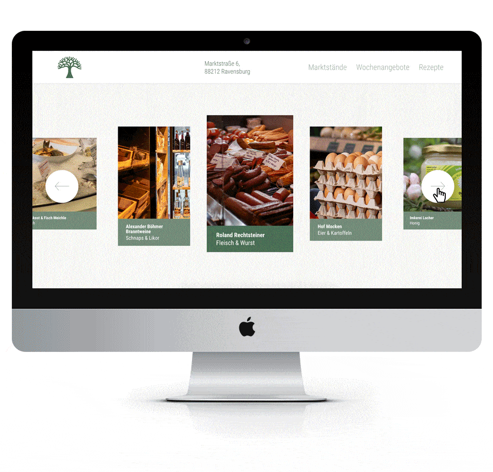 WordPress Landing Page für Bauernmarkt